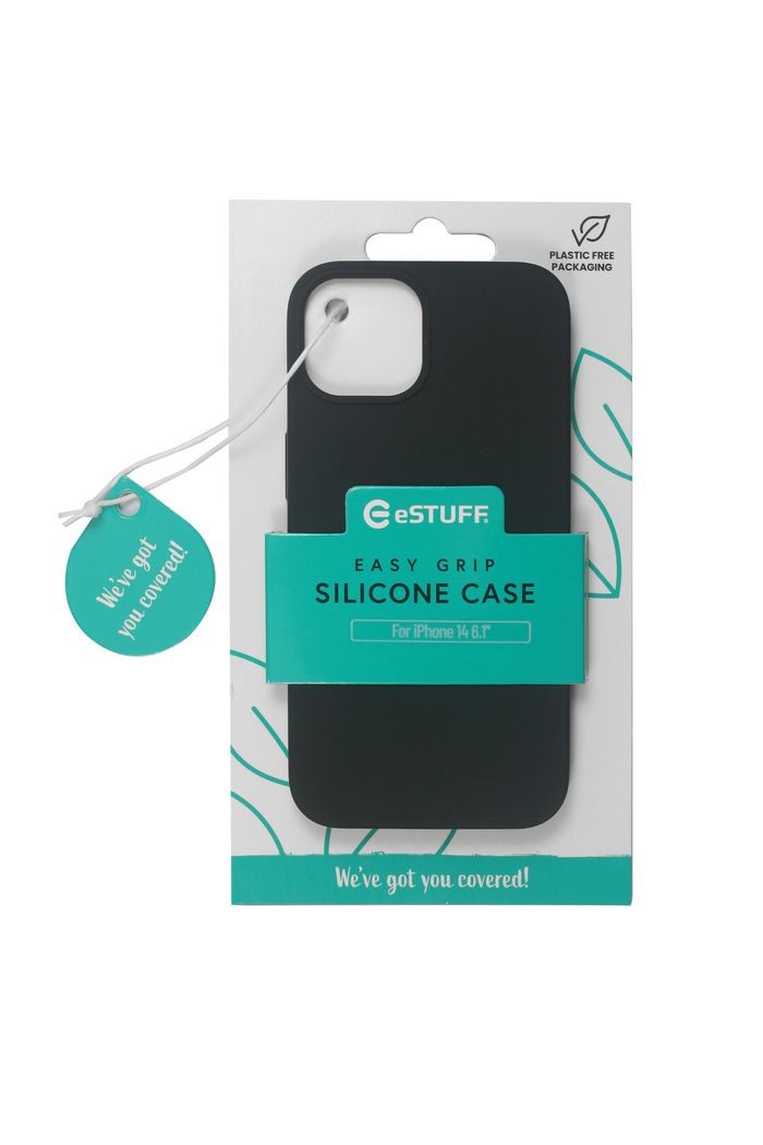 eSTUFF Silk-touch silicone case for iPhone 14 Pro Max - Black