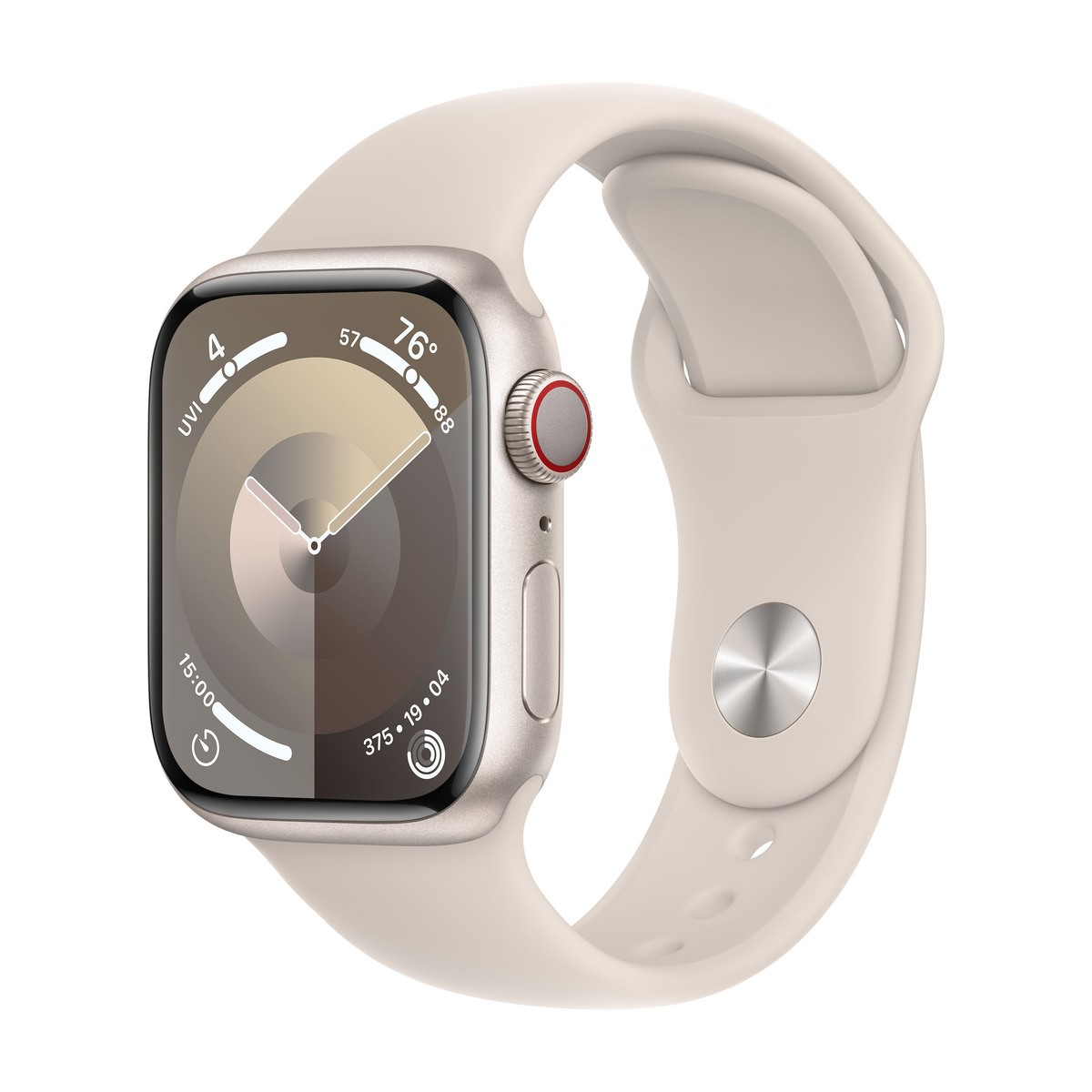 Apple Watch Series 9 GPS + WIFI 45MM Alminium Starlight Sport Rem S/M