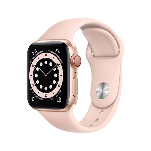 Apple Watch Series 6 40mm Alu Gold + Cellular Pink Sand Band
