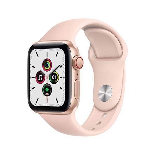 Apple Watch SE 44mm Alu Gold + Cellular Pink Sand Band