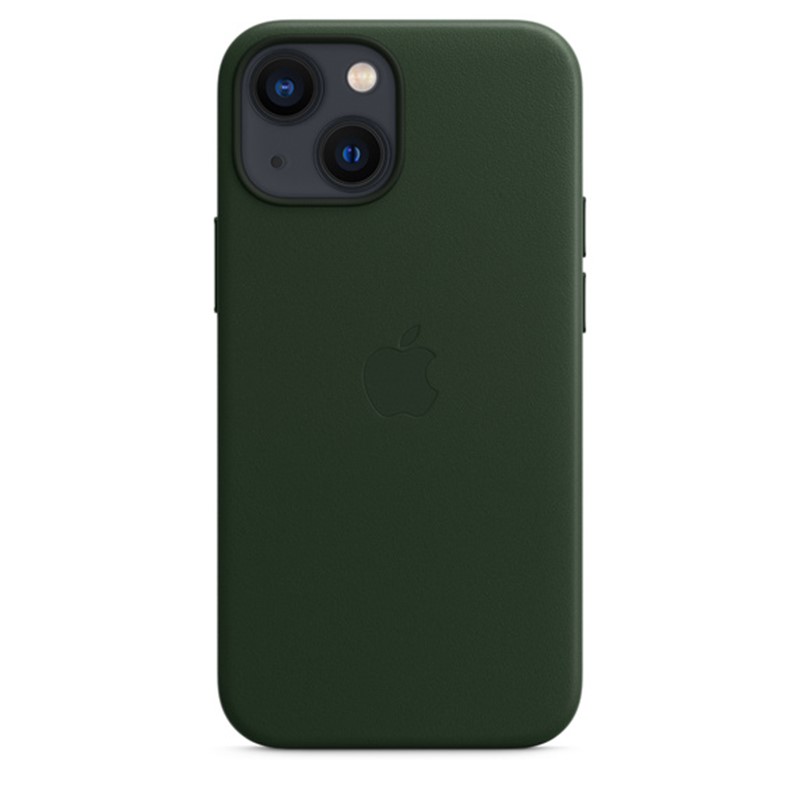 Apple Leather case iPhone 13 Mini - Sequoia Green