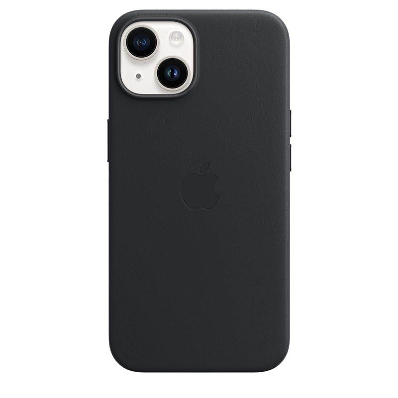 iPhone 14 Leather Case w/MagSafe - Midnight