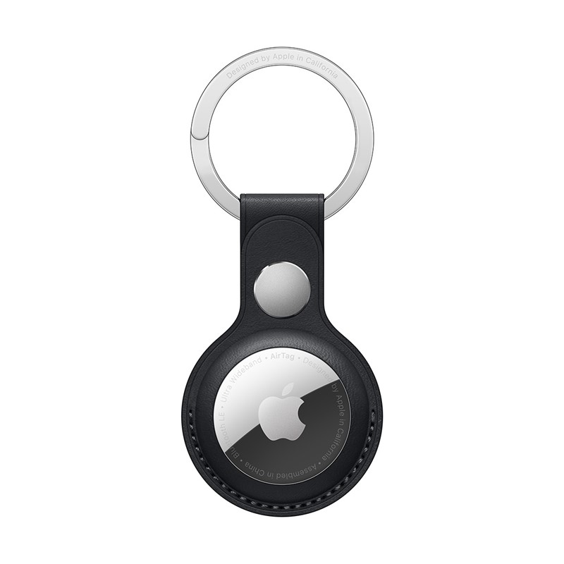 Airtag Leather Key Ring Midnight
