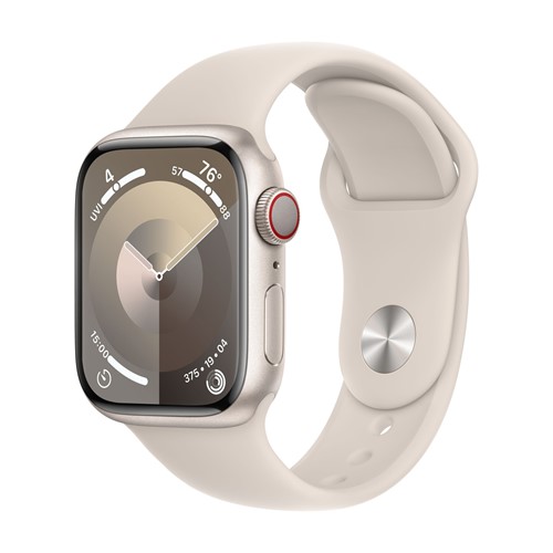 Apple Watch Series 9 GPS + Cellular 41 MM Aluminium Starlight Sport Rem - M/L