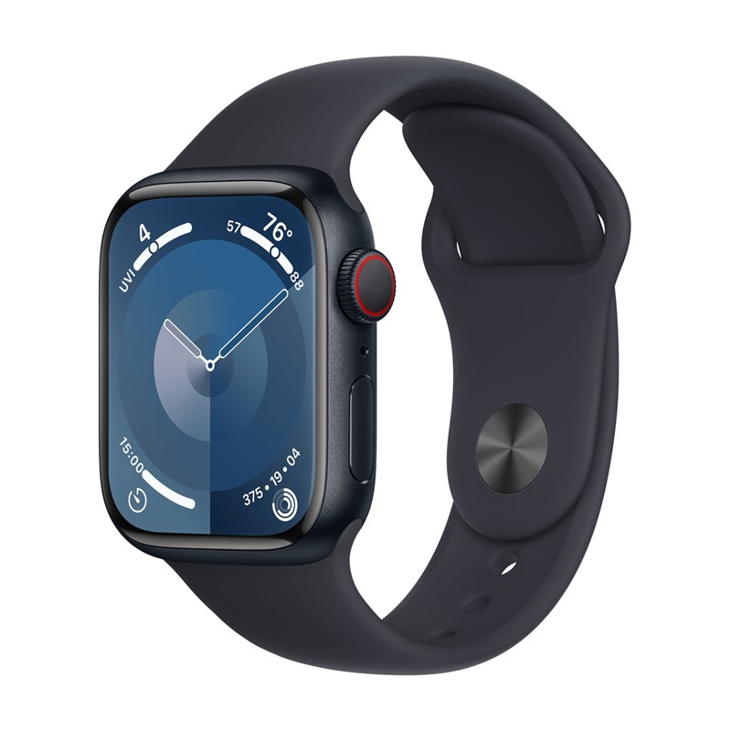 Apple Watch Series 9 GPS + WIFI 45 MM Midnight Aluminium Midnight Sport Rem - M/L