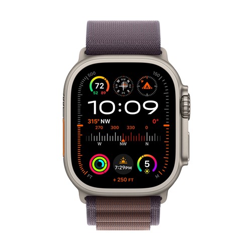 Apple Watch Ultra 2 GPS + Cellular, 49 MM Titanium Indigo Alpine Loop - Large