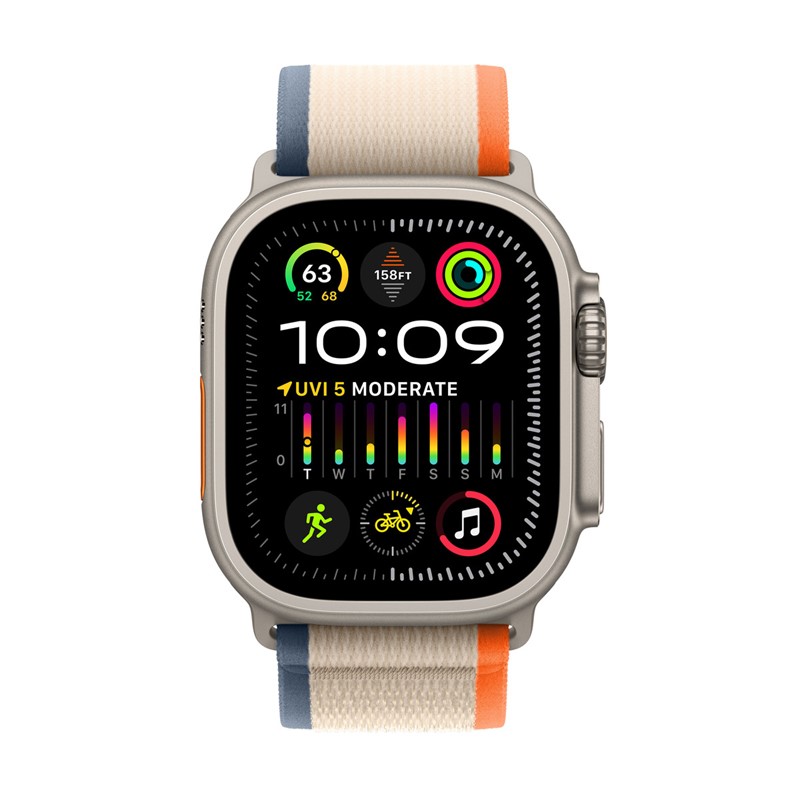 Apple Watch Ultra 2 GPS + Cellular, 49mm Titanium Orange/Beige Trail Loop M/L