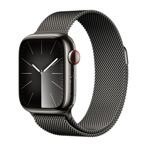 Apple watch series 9 GPS + Cellular 41 MM Graphite Rustfrit stål urkasse med Graphite milanorem