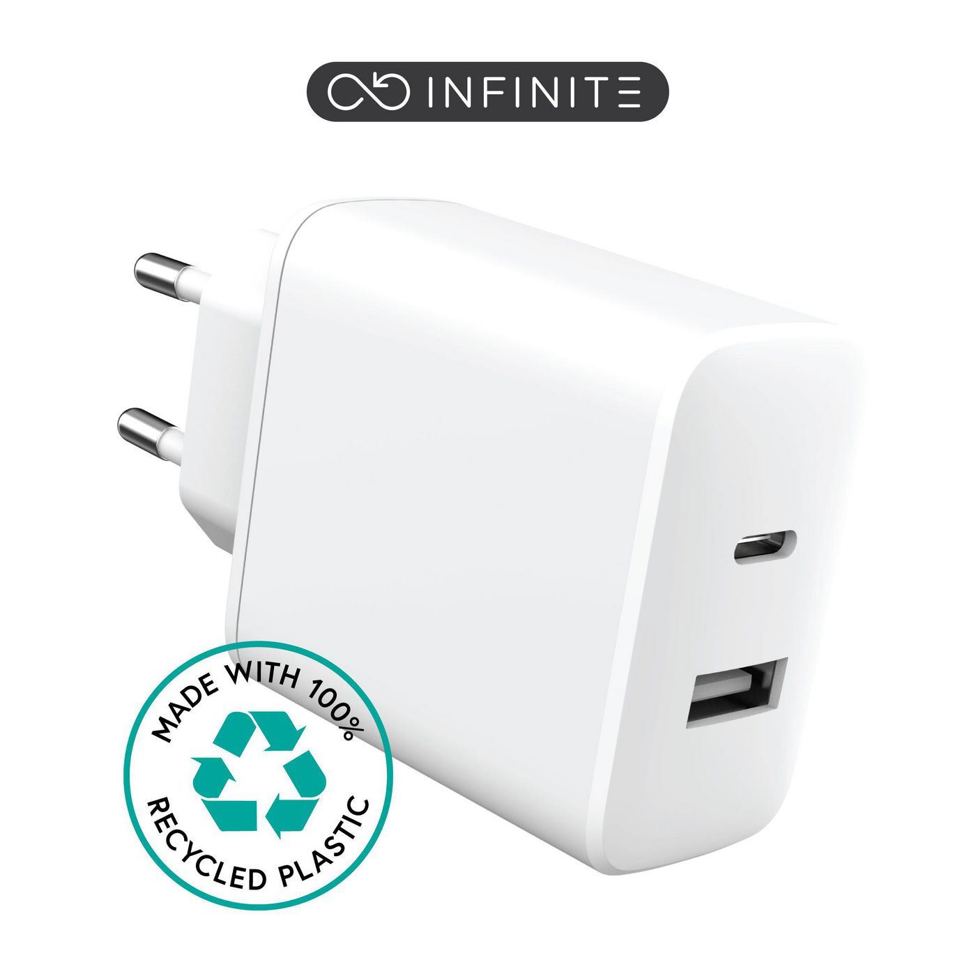 eSTUFF Infinite Home Charger USB-C PD 20W + USB-A 12W