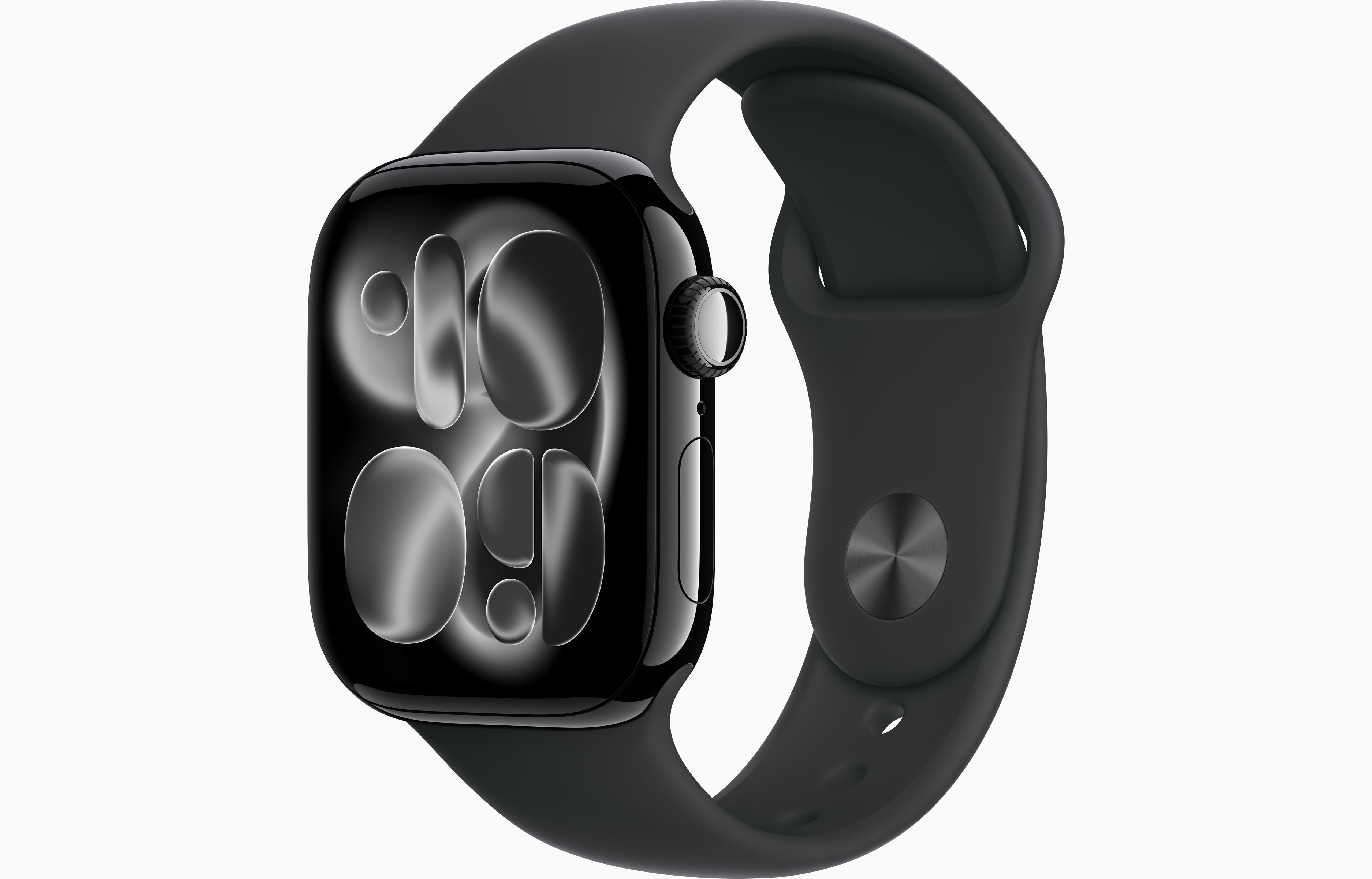 Apple Watch Series 11 GPS + Cellular 42mm Jet Black Aluminium Case with Black Sport Band - S/M