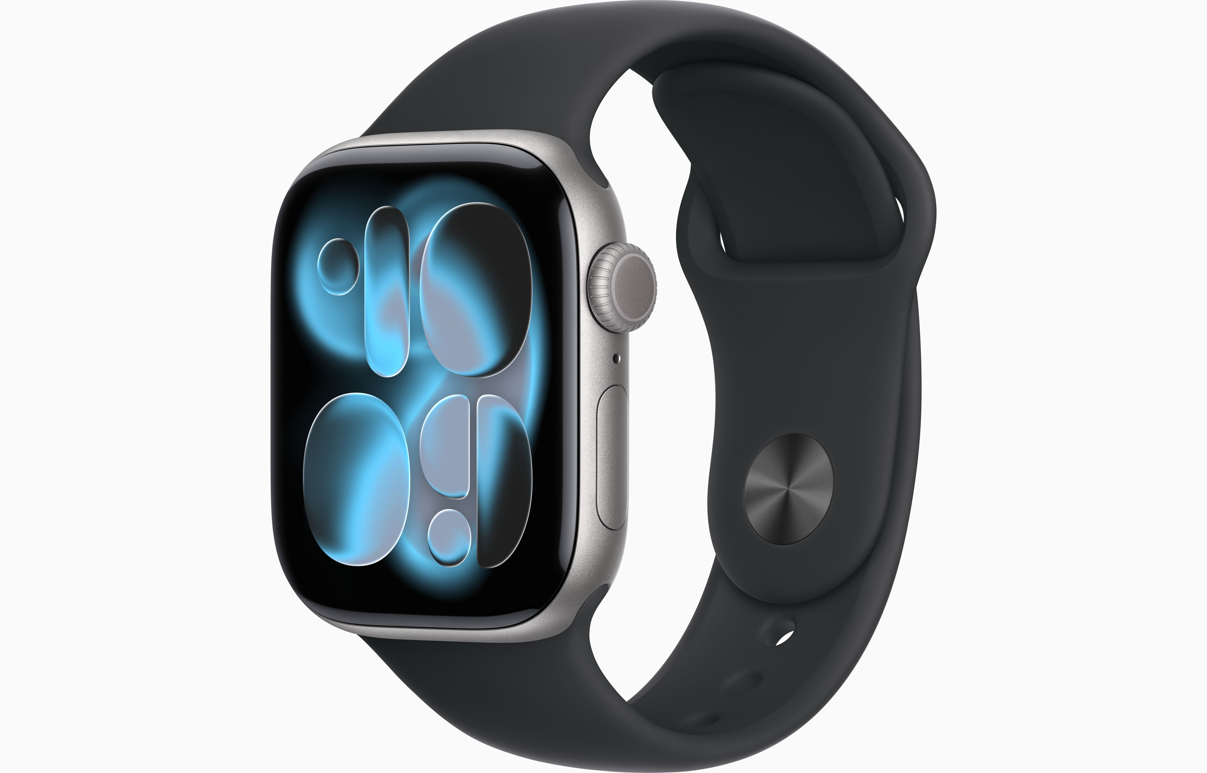 Apple Watch Series 11 GPS + Cellular 42mm Space Grey Aluminium Case with Black Sport Band - S/M