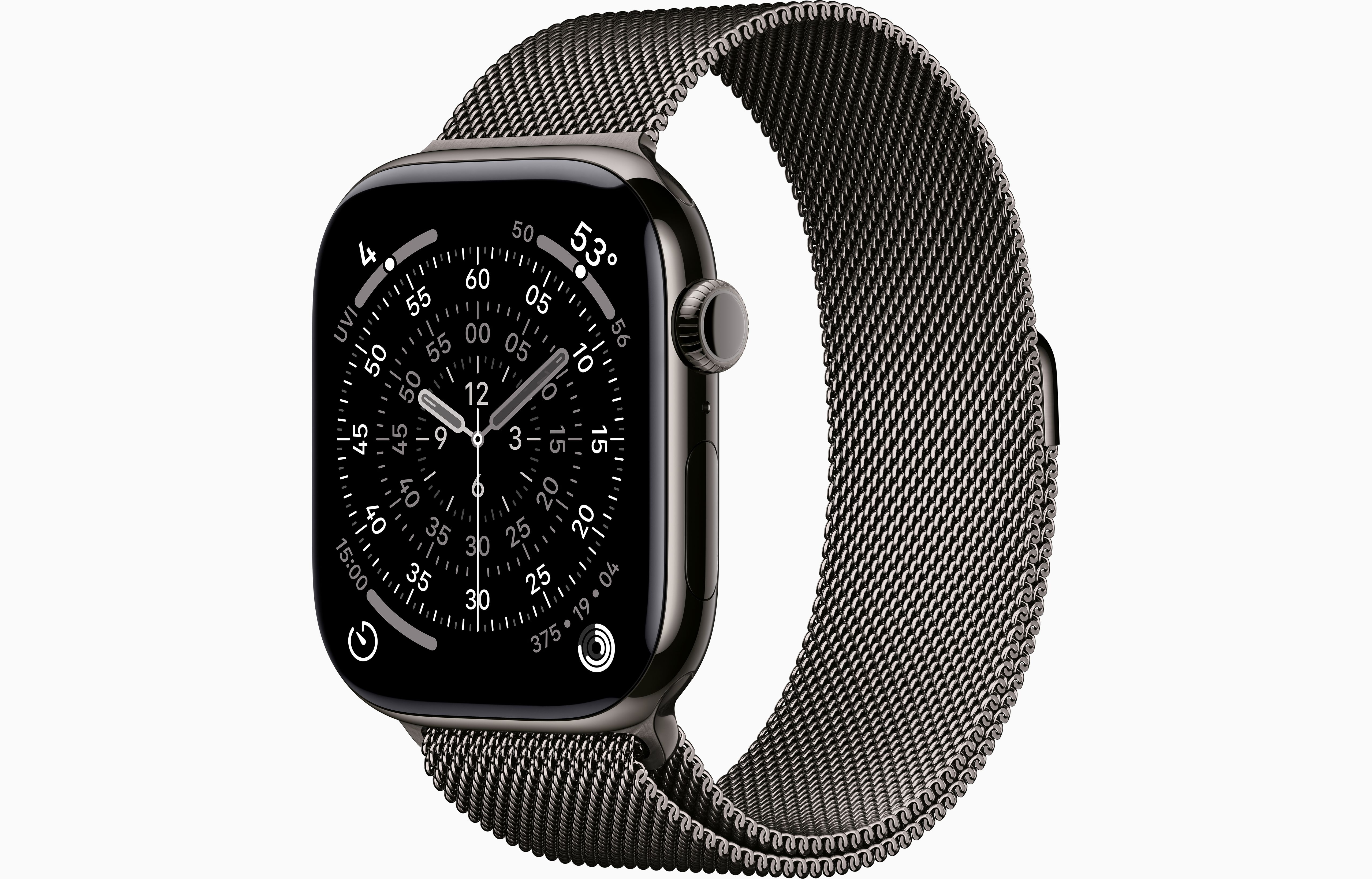 Apple Watch Series 11 GPS + Cellular 46mm Slate Titanium Case with Slate Milanese Loop - M/L