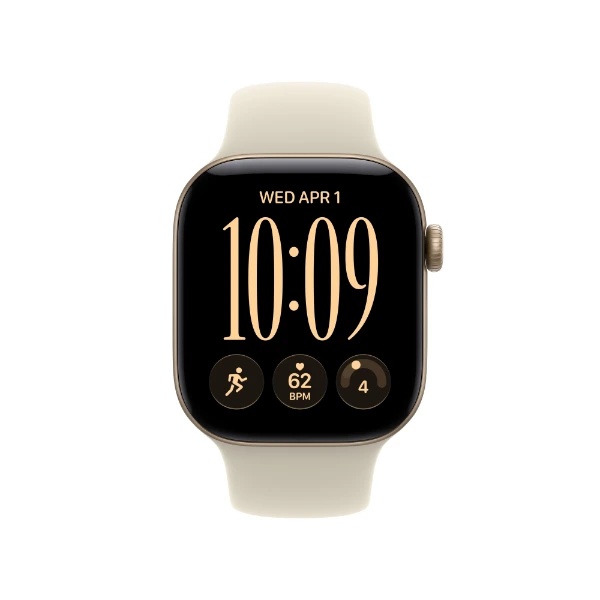 Apple Watch Series 12 GPS 42 mm lyst guld aluminium, sand Sportsrem - S-M - 2.jpg