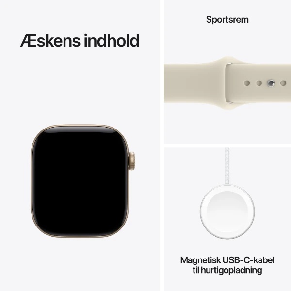 Apple Watch Series 12 GPS 42 mm lyst guld aluminium, sand Sportsrem - S-M - 7.jpg