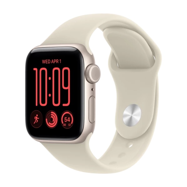 Apple Watch SE 3 GPS 40 mm stjerneskær aluminium, sand Sportsrem - S/M